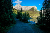 Mount Sarrail over the Upper Kananaskis Lake trail. Foch is out of sight at left.