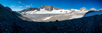 Views across the Haig Glacier to Mount Maude.