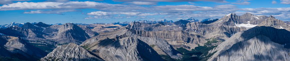 Block Mountain at left with the east face of Bonnet Peak at right.