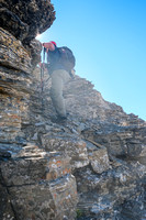 Scrambling up the south ridge of Mount Dungarvon.