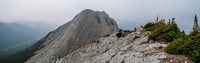Views to an outlier of Stelfox (Stelfox Ridge?) from the summit.