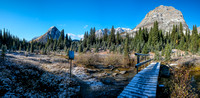 At the bridge to the Egypt Lakes and campground. I went left to Redearth Pass / Talc Lake.