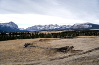 Views to Warden Rock (L), Wapiti (C) and Well Site (R).