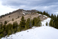 Views up to the summit ridge of Fly Hill.