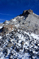 The scrambling part starts just east of the col.