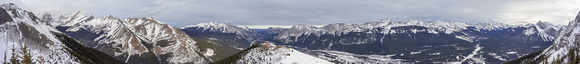 Pano from the summit of Kidd Junior, looking over the lookout to the north.