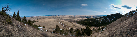 Panorama on the way up Robertson - Tallon on the right.