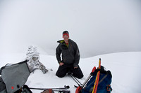 Vern at the summit of Paget Peak. In a whiteout! ;-)