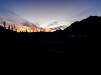 Sunrise from our parking spot on hwy 11 at Batus Creek.