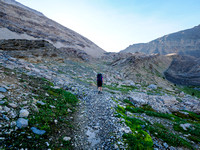 Hiking the trail to North Molar Pass.