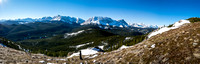 Panorama looking west from near the summit.