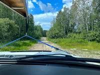 The Iriam Road at the Johnson Lake access point.